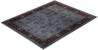 Contemporary Fine Vibrance Gray Wool Area Rug - 8' 3" x 10' 4"