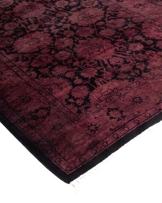 Contemporary Hand Knotted Overdyed Pink Runner 2' 7" x 12' 4"