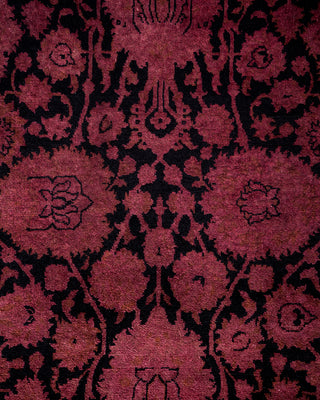 Contemporary Hand Knotted Overdyed Pink Runner 2' 7" x 12' 4"