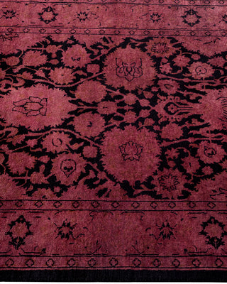 Contemporary Hand Knotted Overdyed Pink Runner 2' 7" x 12' 4"