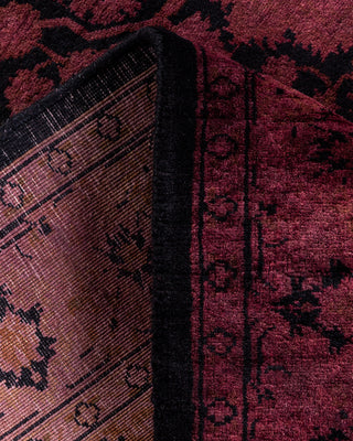 Contemporary Hand Knotted Overdyed Pink Runner 2' 7" x 12' 4"