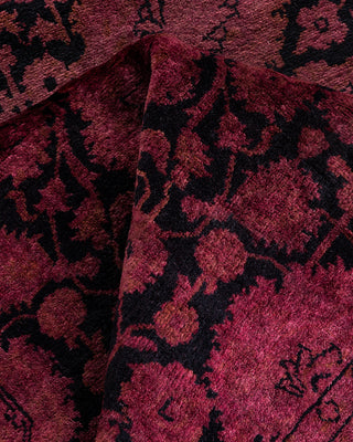 Contemporary Hand Knotted Overdyed Pink Runner 2' 7" x 12' 4"