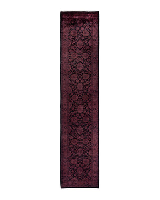 Contemporary Fine Vibrance Black Wool Area Rug 2' 7" x 12' 4"