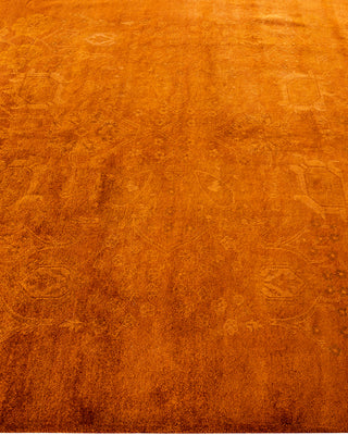 Overdyed Hand-Knotted Gold Area Rug 6' 0" x 9' 0"