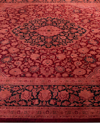 Overdyed Hand-Knotted Wool Modern-Contemporary Pink Area Rug 8' 3" x 10' 5"