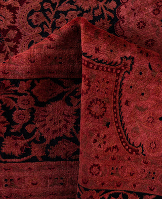 Overdyed Hand-Knotted Wool Modern-Contemporary Pink Area Rug 8' 3" x 10' 5"