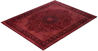 Overdyed Hand-Knotted Wool Modern-Contemporary Pink Area Rug 8' 3" x 10' 5"