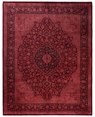 Overdyed Hand-Knotted Wool Modern-Contemporary Pink Area Rug 8' 3" x 10' 5"