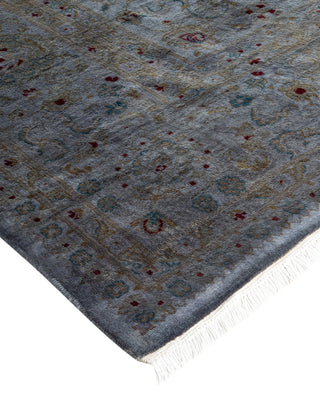 Contemporary Fine Vibrance Gray Wool Area Rug - 8' 2" x 9' 10"