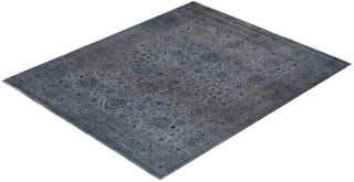 Contemporary Fine Vibrance Gray Wool Area Rug - 8' 2" x 9' 10"