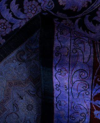Contemporary Overdyed Wool Hand Knotted Purple Area Rug 9' 2" x 11' 10"