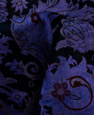 Contemporary Overdyed Wool Hand Knotted Purple Area Rug 9' 2" x 11' 10"