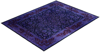 Contemporary Overdyed Wool Hand Knotted Purple Area Rug 9' 2" x 11' 10"