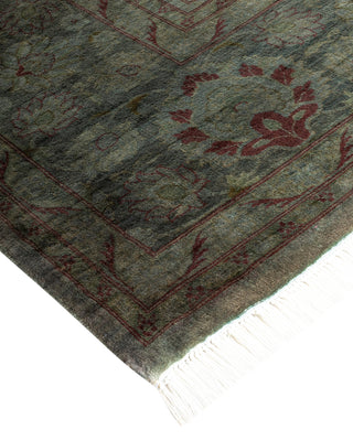 Modern Overdyed Hand Knotted Wool Gray Area Rug 8' 1" x 10' 5"