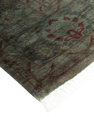 Contemporary Hand-Knotted Overdyed Gray Area Rug 8' 1" x 10' 5"
