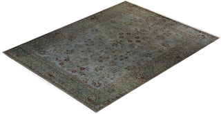 Contemporary Hand-Knotted Overdyed Gray Area Rug 8' 1" x 10' 5"