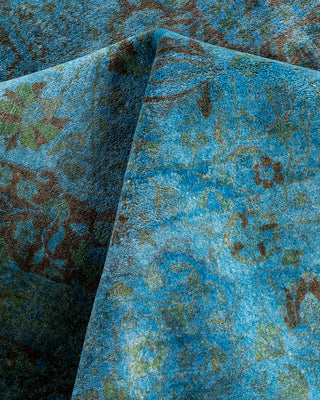 Fine Vibrance, One-of-a-Kind Hand-Knotted Area Rug  - Blue, 8' 1" x 10' 1"