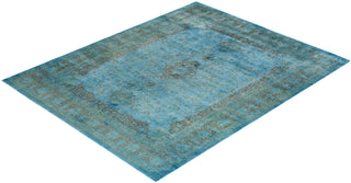 Fine Vibrance, One-of-a-Kind Hand-Knotted Area Rug  - Blue, 8' 1" x 10' 1"