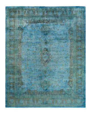 Fine Vibrance, One-of-a-Kind Hand-Knotted Area Rug  - Blue, 8' 1" x 10' 1"
