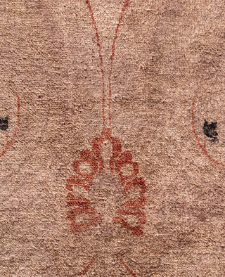 Contemporary Overdyed Wool Hand Knotted Brown Area Rug 8' 10" x 12' 6"