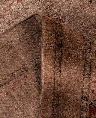 Contemporary Overdyed Wool Hand Knotted Brown Area Rug 8' 10" x 12' 6"