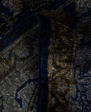 Contemporary Overdyed Wool Hand Knotted Navy Area Rug 6' 1" x 8' 10"