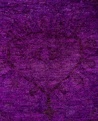 Contemporary Overdyed Wool Hand Knotted Purple Area Rug 6' 2" x 8' 10"