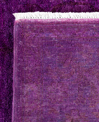 Contemporary Overdyed Wool Hand Knotted Purple Area Rug 6' 2" x 8' 10"