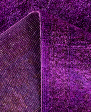 Contemporary Overdyed Wool Hand Knotted Purple Area Rug 6' 2" x 8' 10"