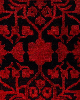 Contemporary Hand-Knotted Overdyed Orange Area Rug 8' 2" x 10' 3"