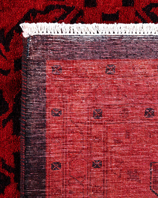 Contemporary Hand-Knotted Overdyed Orange Area Rug 8' 2" x 10' 3"
