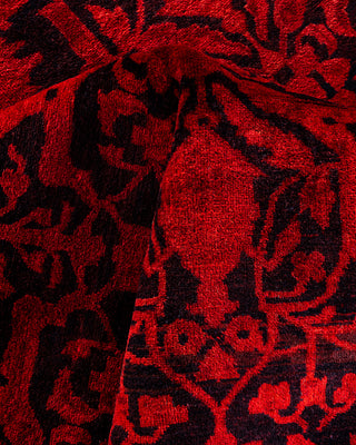Contemporary Hand-Knotted Overdyed Orange Area Rug 8' 2" x 10' 3"