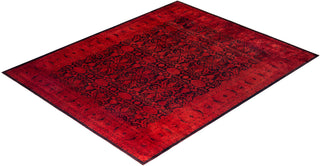 Contemporary Hand-Knotted Overdyed Orange Area Rug 8' 2" x 10' 3"