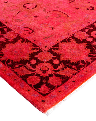 Overdyed Hand-Knotted Pink Area Rug 4' 8" x 7' 10"