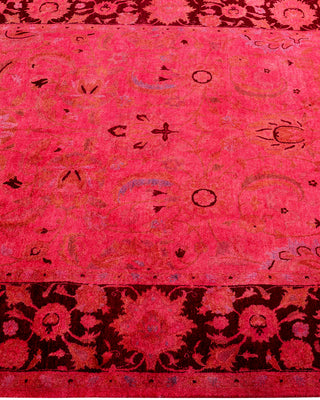 Overdyed Hand-Knotted Pink Area Rug 4' 8" x 7' 10"