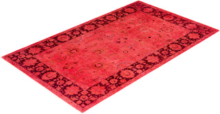 Overdyed Hand-Knotted Pink Area Rug 4' 8" x 7' 10"