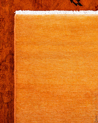 Overdyed Hand-Knotted Orange Area Rug 9' 0" x 12' 2"
