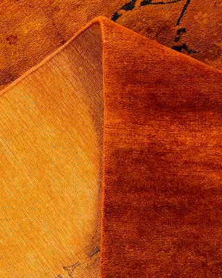 Overdyed Hand-Knotted Orange Area Rug 9' 0" x 12' 2"