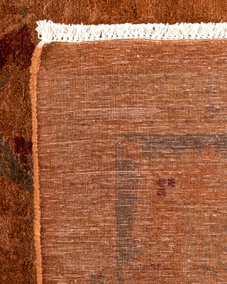 Contemporary Hand-Knotted Overdyed Gold Area Rug 9' 1" x 12' 5"