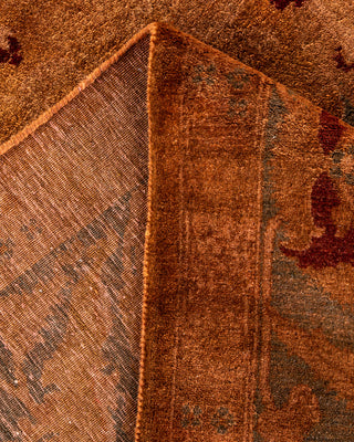 Contemporary Hand-Knotted Overdyed Gold Area Rug 9' 1" x 12' 5"