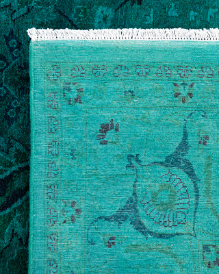 Fine Vibrance, One-of-a-Kind Hand-Knotted Area Rug  - Blue, 6' 3" x 9' 4"