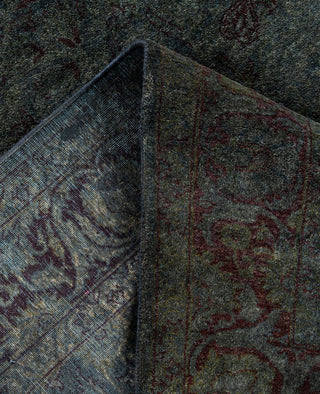 Overdyed One-of-a-Kind Wool Gray Area Rug 4' 3" x 6' 3"