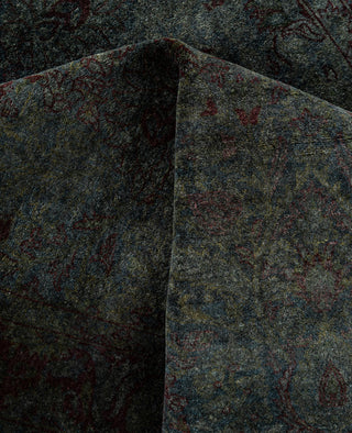 Overdyed One-of-a-Kind Wool Gray Area Rug 4' 3" x 6' 3"