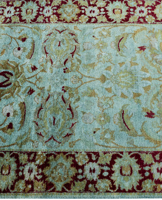 Contemporary Overdyed Wool Hand Knotted Green Runner 2' 6" x 8' 5"