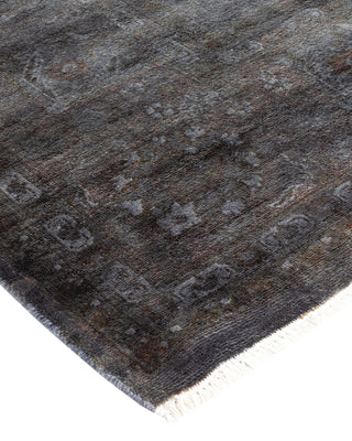 Contemporary Fine Vibrance Gray Wool Area Rug - 8' 1" x 10' 2"