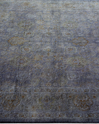 Contemporary Fine Vibrance Gray Wool Area Rug - 4' 2" x 6' 6"