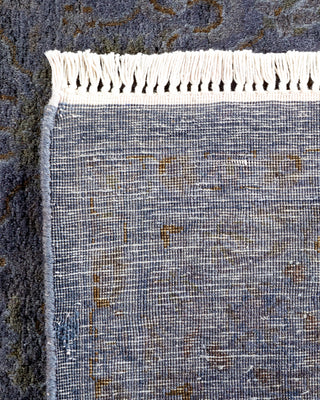 Contemporary Fine Vibrance Gray Wool Area Rug - 4' 2" x 6' 6"