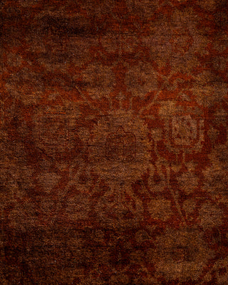 Contemporary Hand Knotted Overdyed Brown Area Rug 4' 2" x 6' 6"