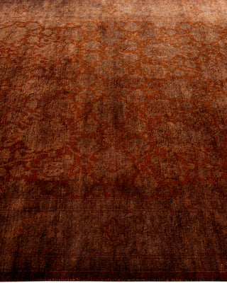 Contemporary Hand Knotted Overdyed Brown Area Rug 4' 2" x 6' 6"