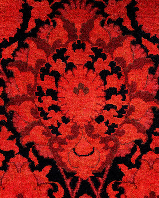 Fine Vibrance, One-of-a-Kind Hand-Knotted Area Rug - Orange, 6' 1" x 6' 1" - Solo Rugs